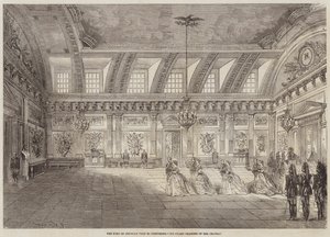 The King of Prussias Visit to Compiegne, the Guard Chamber of the Chateau by Felix Thorigny